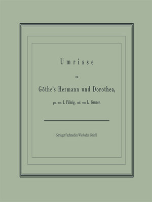 cover image of Umrisse zu Göthe's Hermann und Dorothea